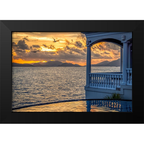 West Indies-US Virgin Islands-St Thomas Black Modern Wood Framed Art Print by Looney, Hollice