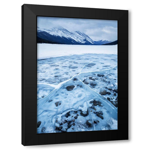 Canada-Alberta-Canmore-Spray Valley Provincial Park-Dawn at Spray Lakes Black Modern Wood Framed Art Print with Double Matting by Collins, Ann