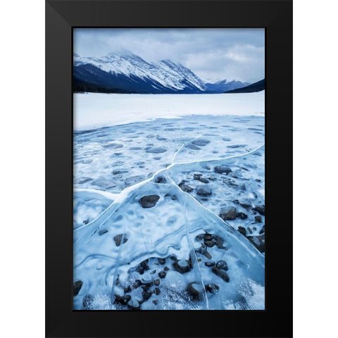 Canada-Alberta-Canmore-Spray Valley Provincial Park-Dawn at Spray Lakes Black Modern Wood Framed Art Print by Collins, Ann