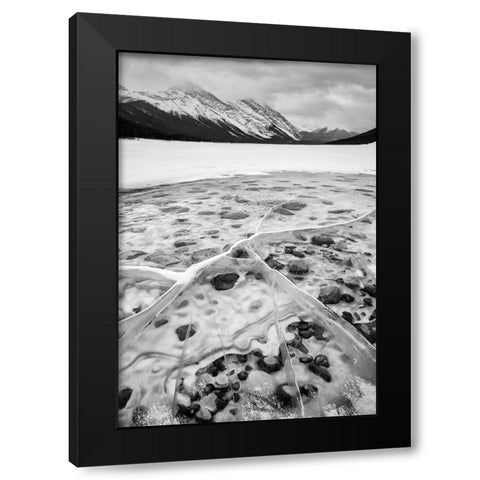 Canada-Alberta-Canmore-Spray Valley Provincial Park-Dawn at Spray Lakes Black Modern Wood Framed Art Print with Double Matting by Collins, Ann