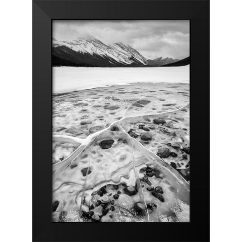 Canada-Alberta-Canmore-Spray Valley Provincial Park-Dawn at Spray Lakes Black Modern Wood Framed Art Print by Collins, Ann