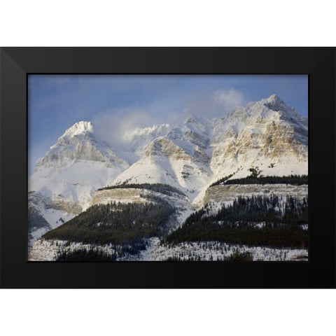 Canada, Banff NP Mt Wilson with Icefield on top Black Modern Wood Framed Art Print by Grall, Don