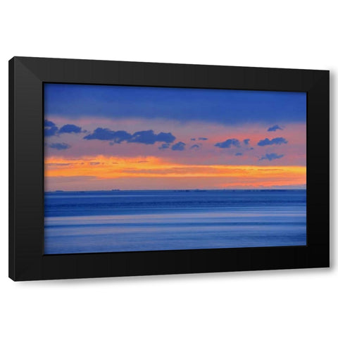 Canada, Alberta Lake Newell at sunset Black Modern Wood Framed Art Print by Grandmaison, Mike