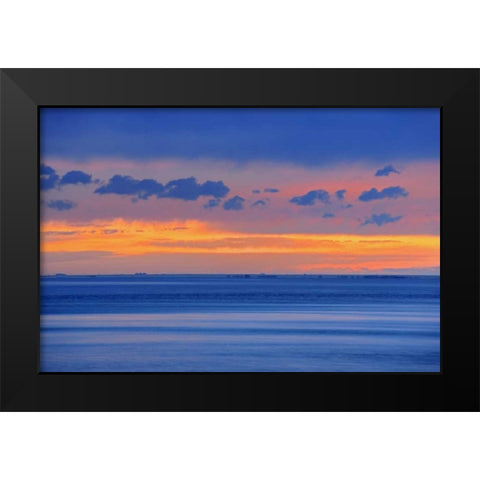 Canada, Alberta Lake Newell at sunset Black Modern Wood Framed Art Print by Grandmaison, Mike