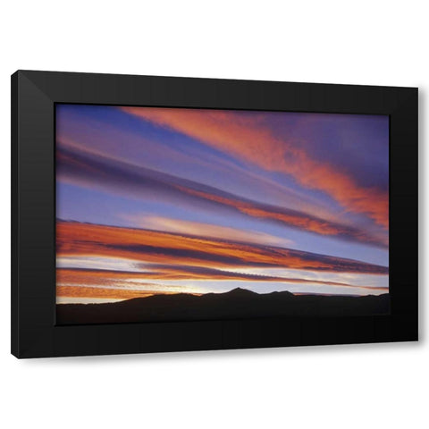 Canada, Alberta, Burmis Sunset over the Rockies Black Modern Wood Framed Art Print by Grandmaison, Mike