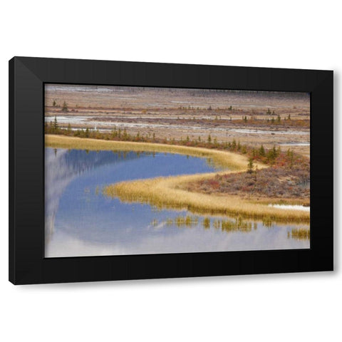 Canada, Alberta, Jasper NP Sunwapta River Black Modern Wood Framed Art Print with Double Matting by Paulson, Don