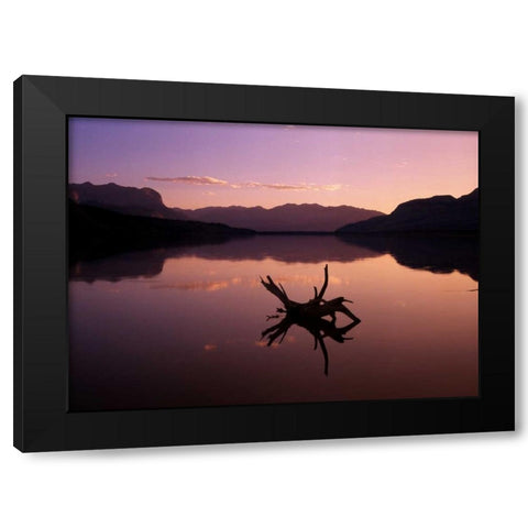 Canada, Alberta, Jasper Lake in Jasper NP Black Modern Wood Framed Art Print by Grandmaison, Mike