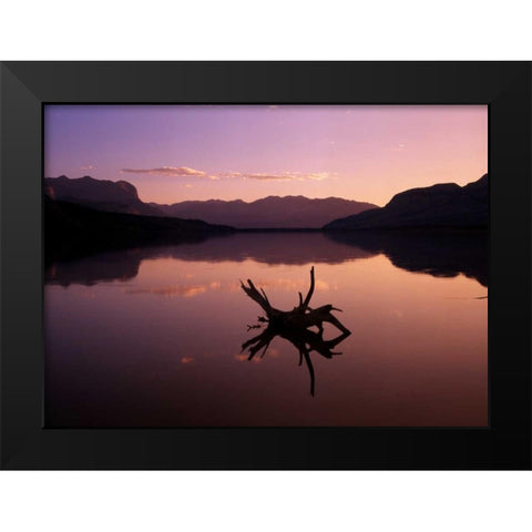 Canada, Alberta, Jasper Lake in Jasper NP Black Modern Wood Framed Art Print by Grandmaison, Mike
