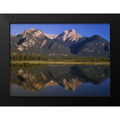 Canada, Alberta, Canadian Rockies at Jasper NP Black Modern Wood Framed Art Print by Grandmaison, Mike
