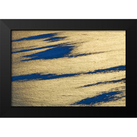 Canada, Banff NP Ice pattern on Vermillion Lake Black Modern Wood Framed Art Print by Grandmaison, Mike