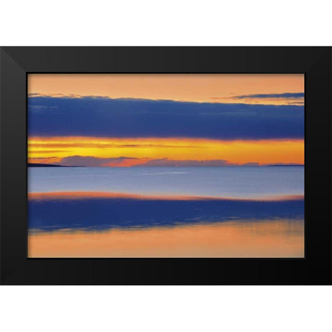 Canada, Alberta Lesser Slave Lake at sunset Black Modern Wood Framed Art Print by Grandmaison, Mike