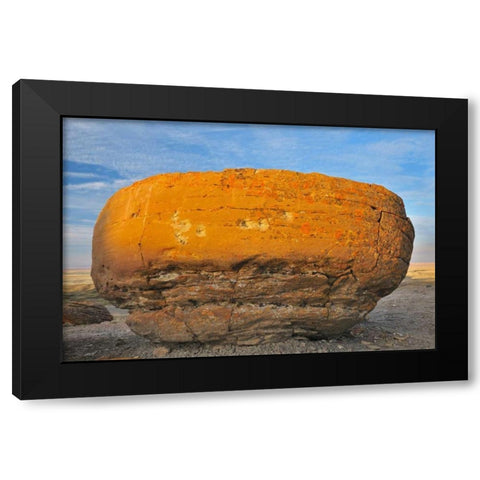 Canada, Red Rock Coulee Sandstone concretion Black Modern Wood Framed Art Print by Grandmaison, Mike