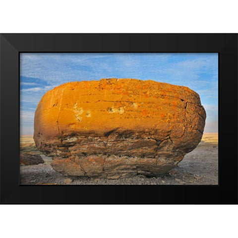 Canada, Red Rock Coulee Sandstone concretion Black Modern Wood Framed Art Print by Grandmaison, Mike