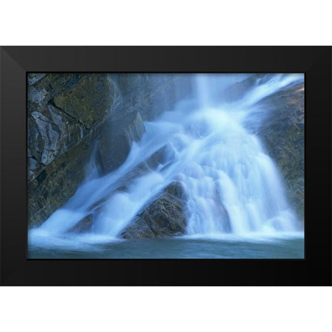 Canada, Alberta, Waterton Lakes NP Cameron Falls Black Modern Wood Framed Art Print by Grandmaison, Mike