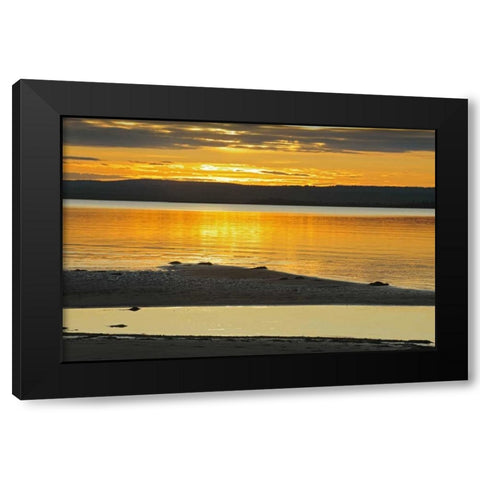 Canada, Alberta Sand bars in Lesser Slave Lake Black Modern Wood Framed Art Print by Grandmaison, Mike