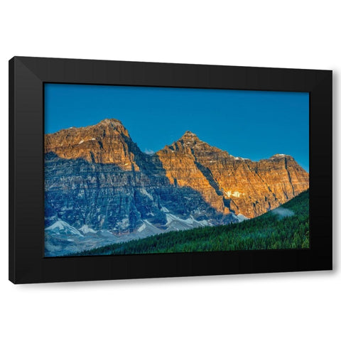 Canada-Alberta-Banff National Park Valley of the Ten Peaks at sunrise Black Modern Wood Framed Art Print by Jaynes Gallery