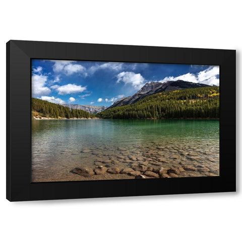 Two Jack Lake in Banff National Park-Canada Black Modern Wood Framed Art Print by Haney, Chuck