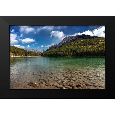 Two Jack Lake in Banff National Park-Canada Black Modern Wood Framed Art Print by Haney, Chuck