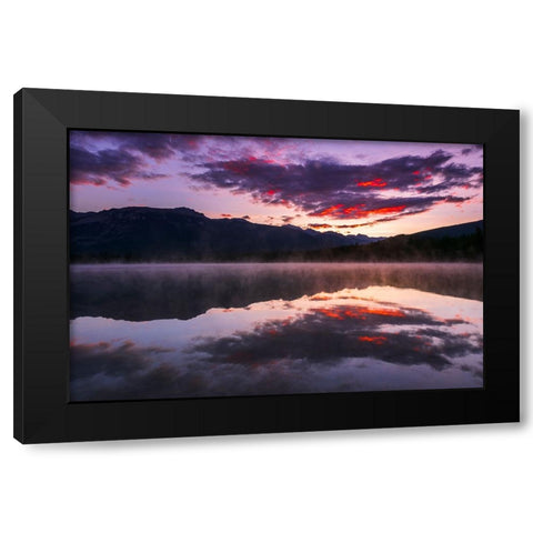 Sunrise at Edith Lake-Jasper National Park-Alberta-Canada Black Modern Wood Framed Art Print with Double Matting by Bishop, Russ