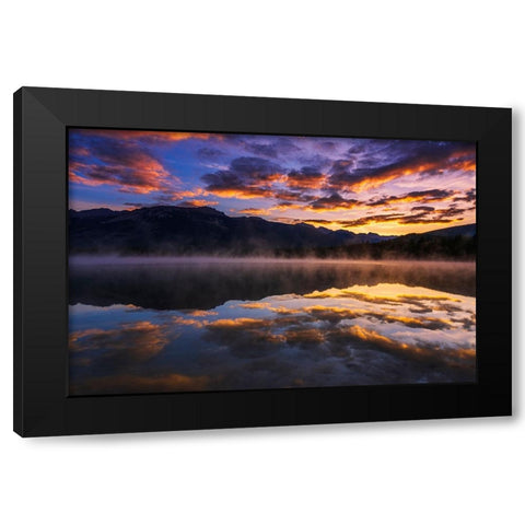 Sunrise at Edith Lake-Jasper National Park-Alberta-Canada Black Modern Wood Framed Art Print by Bishop, Russ