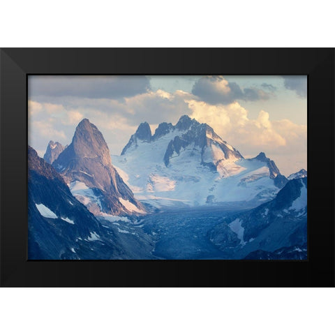 Bugaboo Spire-Howser Towers-Vowell Glacier Bugaboo Provincial Park Purcell Mountains Black Modern Wood Framed Art Print by Majchrowicz, Alan