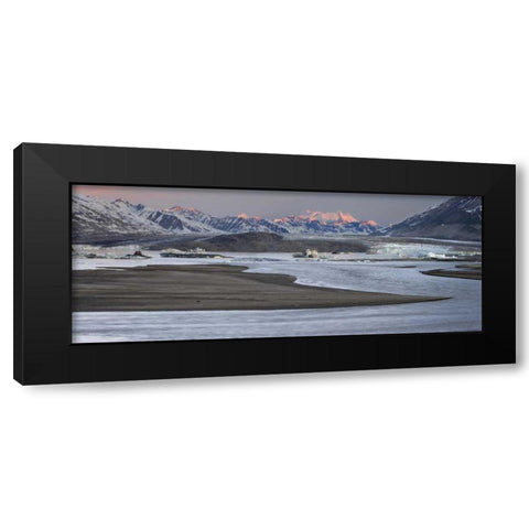 Canada, BC, Alsek Lake and Alsek Glacier Black Modern Wood Framed Art Print with Double Matting by Paulson, Don