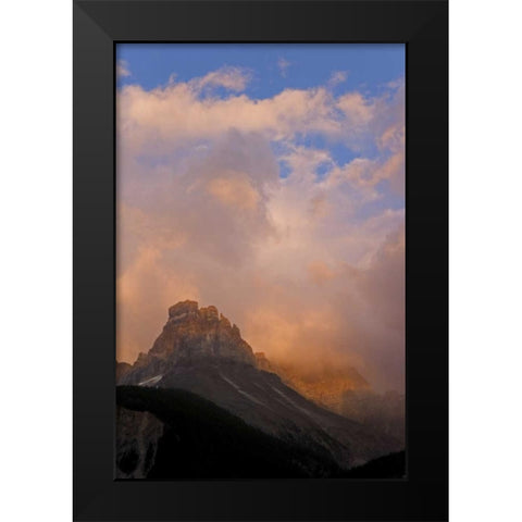 Canada, BC, Yoho NP Sunset over Mt Cathedral Black Modern Wood Framed Art Print by Paulson, Don