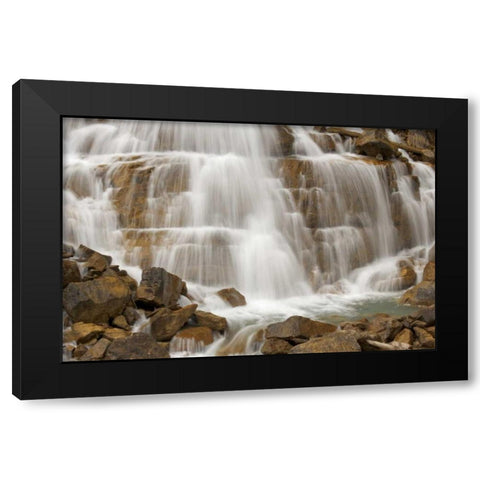 Canada, BC, Yoho NP Sherbrooke Falls Black Modern Wood Framed Art Print by Paulson, Don