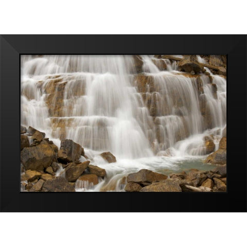 Canada, BC, Yoho NP Sherbrooke Falls Black Modern Wood Framed Art Print by Paulson, Don