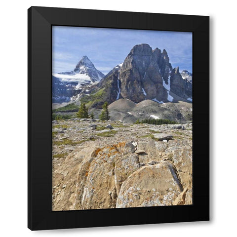 Canada, BC, Mt Assiniboine and Wedgwood Peak Black Modern Wood Framed Art Print with Double Matting by Paulson, Don