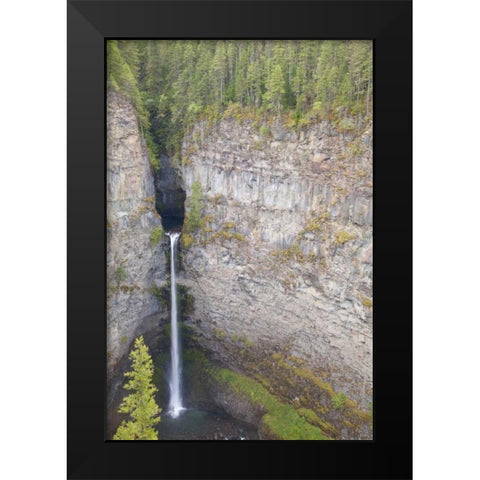 Canada, BC, Wells Gray PP Spahats Falls Black Modern Wood Framed Art Print by Paulson, Don