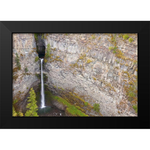 Canada, BC, Wells Gray PP Spahats Falls Black Modern Wood Framed Art Print by Paulson, Don