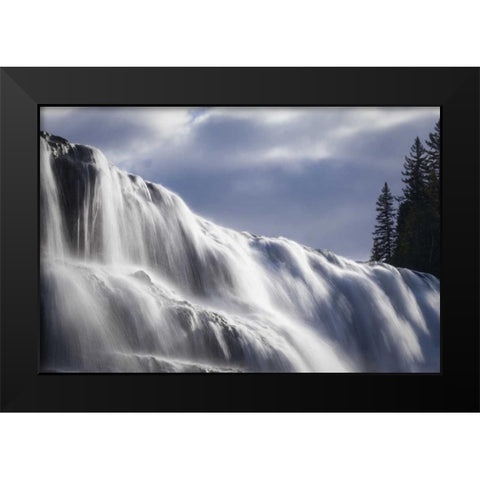 Canada, BC, Wells Gray PP Dawson Falls Black Modern Wood Framed Art Print by Paulson, Don
