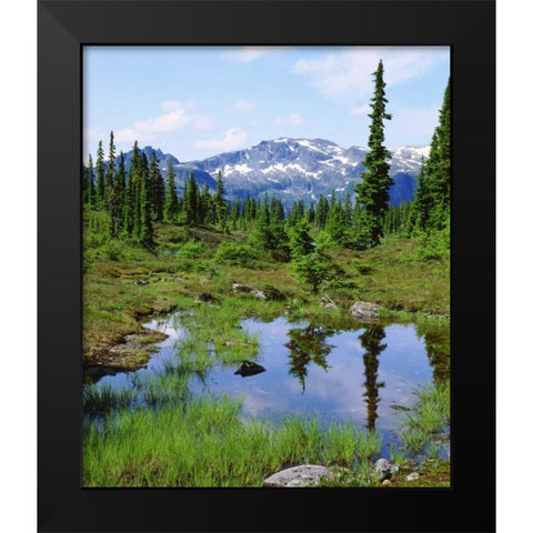 Canada, BC, Vancouver A tarn in the country Black Modern Wood Framed Art Print by Talbot Frank, Christopher