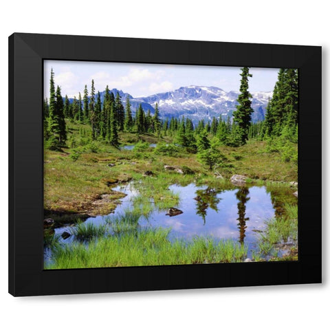 Canada, BC, Vancouver A tarn in the country Black Modern Wood Framed Art Print by Talbot Frank, Christopher