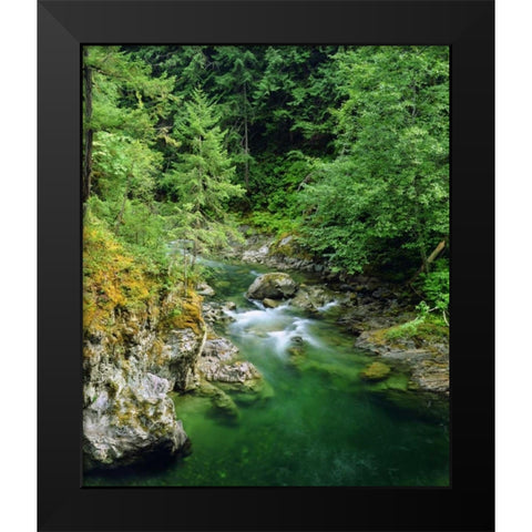 Little Qualicum River on Vancouver Island, Canada Black Modern Wood Framed Art Print by Talbot Frank, Christopher