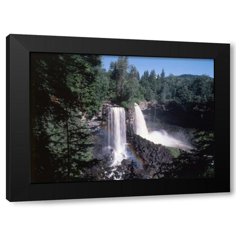 Canada, BC, Canim Falls at Wells Gray PP Black Modern Wood Framed Art Print by Grandmaison, Mike
