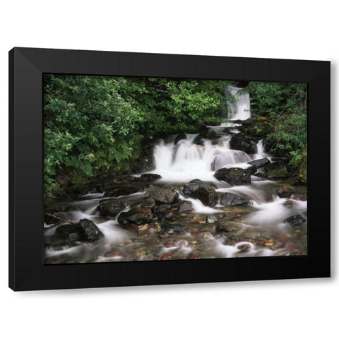 Canada, BC, Prince Rupert, waterfall Black Modern Wood Framed Art Print with Double Matting by Grandmaison, Mike