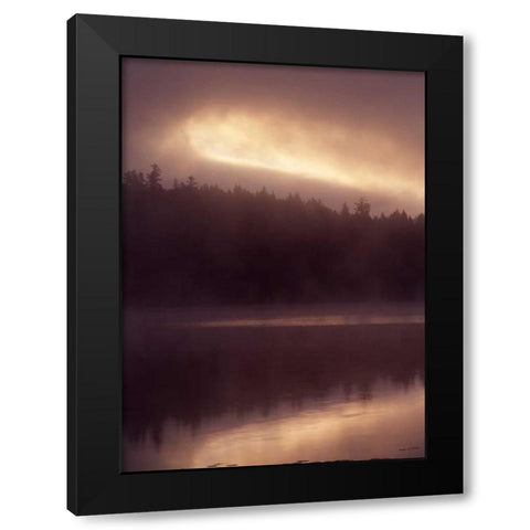 Canada, BC, Clearwater, fog on Dutch Lake Black Modern Wood Framed Art Print by Grandmaison, Mike