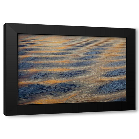 Canada, BC, Sunset on water wave patterns Black Modern Wood Framed Art Print with Double Matting by Paulson, Don
