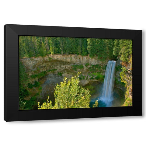 Canada-British Columbia-Brandywine Falls Provincial Park-Waterfall off cliff into pool Black Modern Wood Framed Art Print with Double Matting by Jaynes Gallery