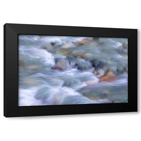 Canada-British Columbia-Whistler Fitzsimmons Creek rapids  Black Modern Wood Framed Art Print by Jaynes Gallery