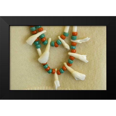 Canada, Manitoba, Churchill, Inuit necklace Black Modern Wood Framed Art Print by Kaveney, Wendy