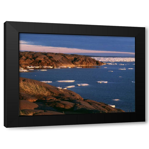 Canada, Churchill, ice floe in Hudson Bay Black Modern Wood Framed Art Print with Double Matting by Grandmaison, Mike