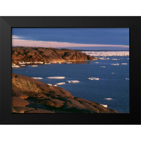 Canada, Churchill, ice floe in Hudson Bay Black Modern Wood Framed Art Print by Grandmaison, Mike