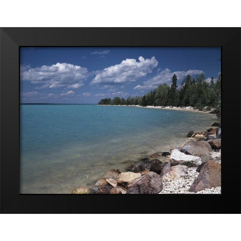 Canada, Manitoba, Little Limestone Lake Black Modern Wood Framed Art Print by Grandmaison, Mike