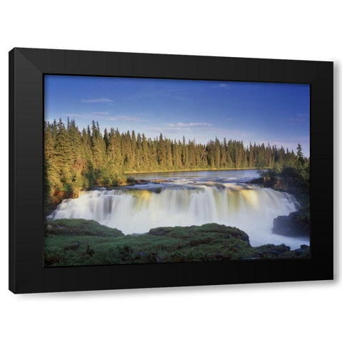 Canada, Manitoba, Pisew Falls Black Modern Wood Framed Art Print by Grandmaison, Mike