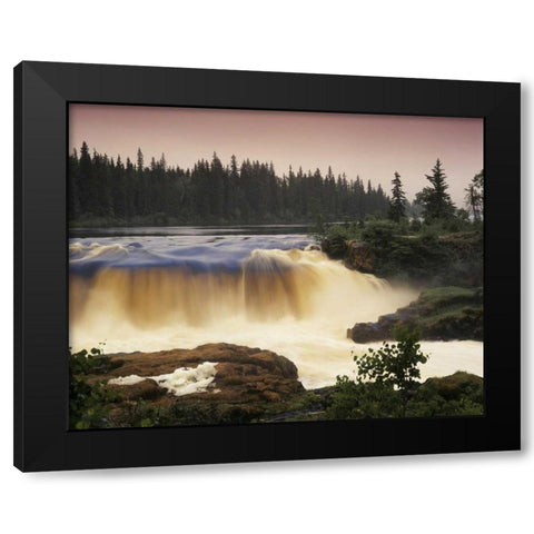 Canada, Manitoba, Pisew Falls Black Modern Wood Framed Art Print with Double Matting by Grandmaison, Mike
