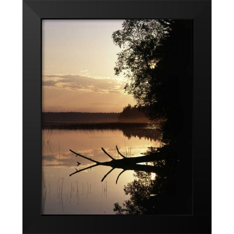 Canada, Manitoba, Childs lake in Duck Mountain PP Black Modern Wood Framed Art Print by Grandmaison, Mike