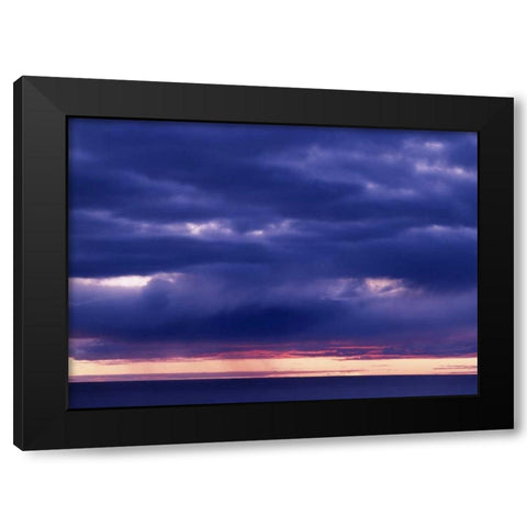 Canada, Churchill, storm cloud in Hudson Bay Black Modern Wood Framed Art Print by Grandmaison, Mike